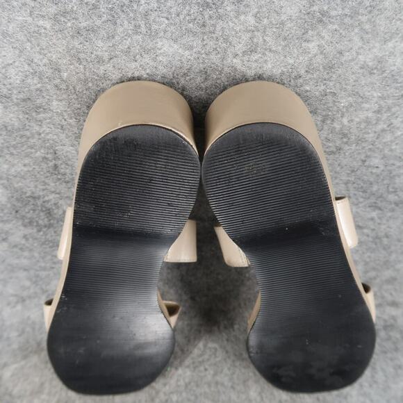 Liz Cole Shoes Womens 8 Sandals Wedge Slides Leather Slip On Double Strap Retro - Picture 10 of 11